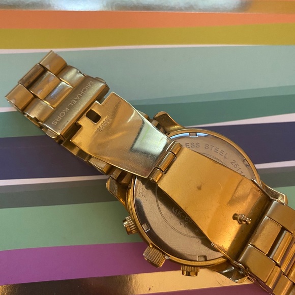 Oversized Gold Micheal Kors Watch main image 6